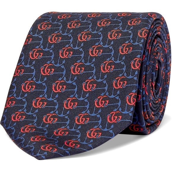 HOST PICK! 🥳 Gucci GG Anchor Print Tie in Midnight Blue - Picture 1 of 7